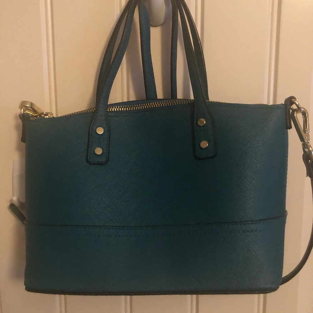Small, teal purse